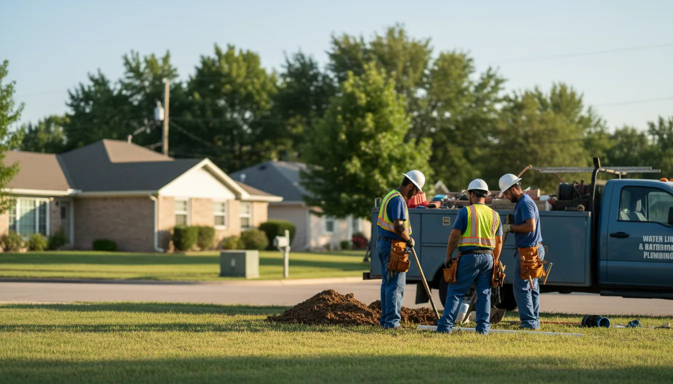 Residential water line and bathroom plumbing service in Waverly, AL
